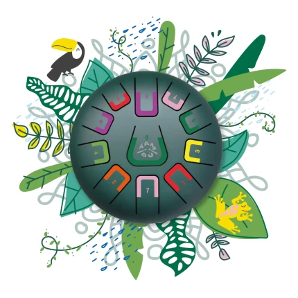 Bębenek językowy Tambu śr. 20cm - Wild Jungle / Juegaconmigo