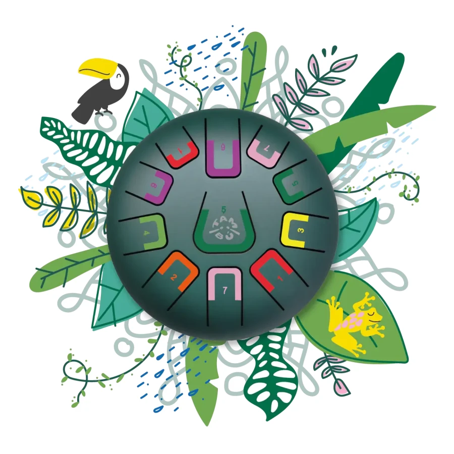 Bębenek językowy Tambu śr. 20cm - Dark Green / Juegaconmigo