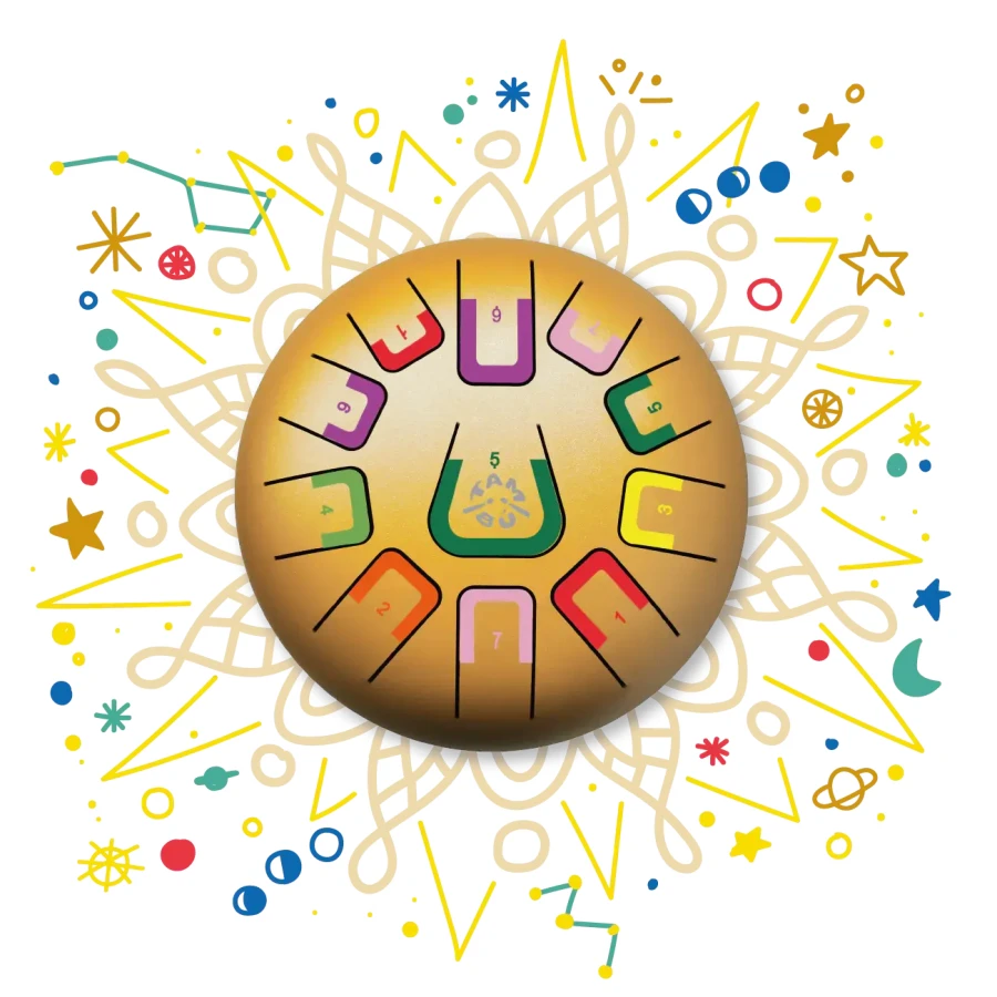 Bębenek językowy Tambu śr. 20cm - Golden Star / Juegaconmigo