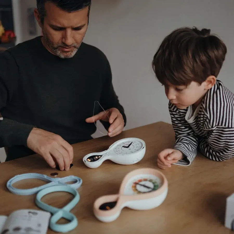 Budzik edukacyjny KIDYALARM - niebieski / Kidywolf