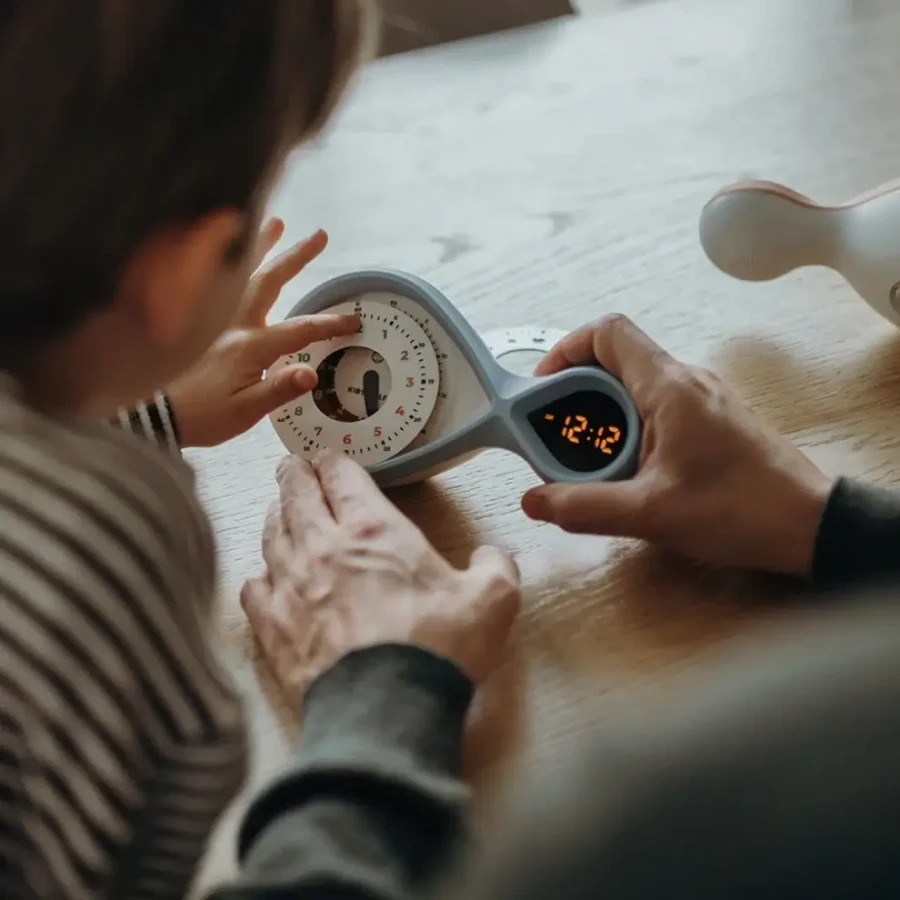 Budzik edukacyjny KIDYALARM - niebieski / Kidywolf