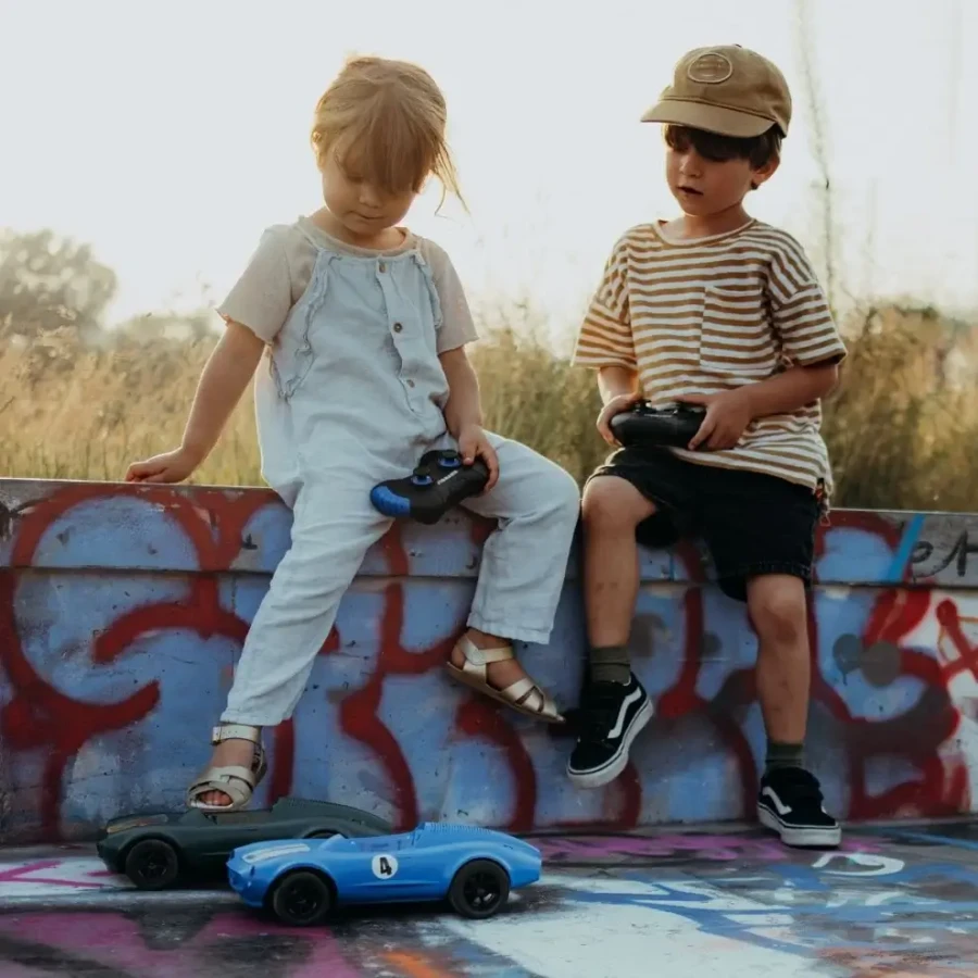 Samochód zdalnie sterowany KIDYCAR - niebieski / Kidywolf