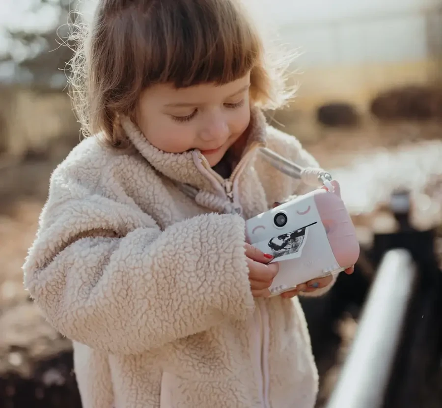 Aparat fotograficzny z funkcją drukowania KIDYPRINT - różowy / Kidywolf
