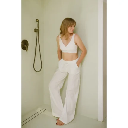 Nieprzemakalny biustonosz do karmienia piersią dropless. biały / dropless.