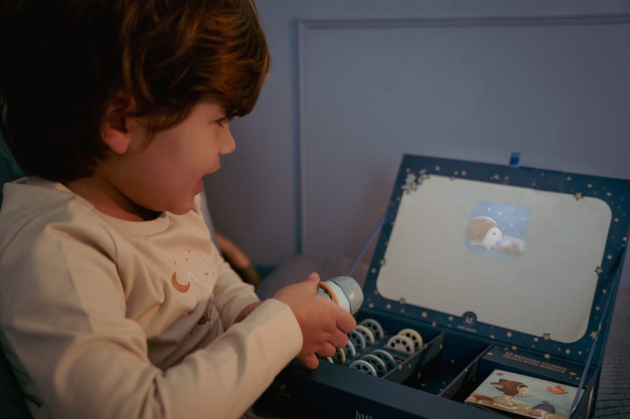 Latarka projektor z bajkami Błękit / Little Dutch