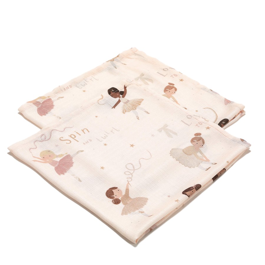 2-pak pieluszek 100% Bamboo Muślin - BALLERINE / La Millou