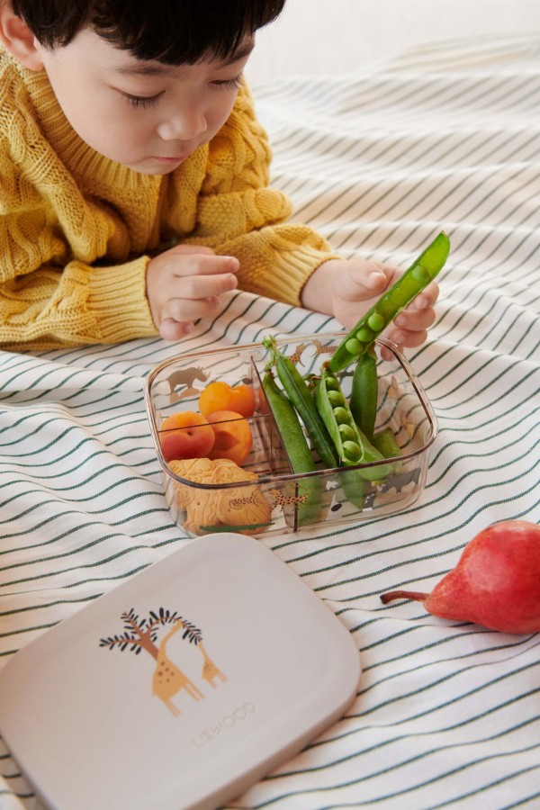 Lunchbox tritanowy z przegródkami Arthur - all together, sandy / Liewood