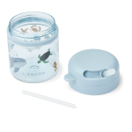 Kubek tritanowy z chowaną rurką Pavia 280ml - sea creature, sandy / Liewood
