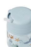 Kubek tritanowy z chowaną rurką Pavia 280ml - sea creature, sandy / Liewood
