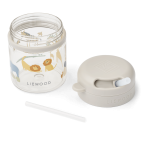 Bidon tritanowy z chowaną rurką Pavia 280ml - all together, sandy / Liewood