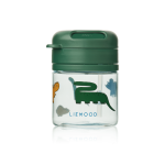 Bidon tritanowy z chowaną rurką Pavia 280ml - dinosaurs, mist / Liewood