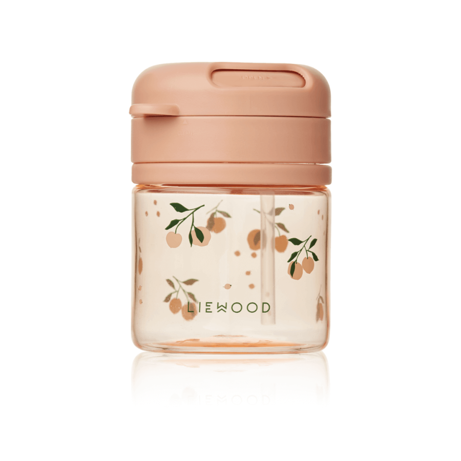 Bidon tritanowy z chowaną rurką Pavia 280ml - peach, sea shell / Liewood