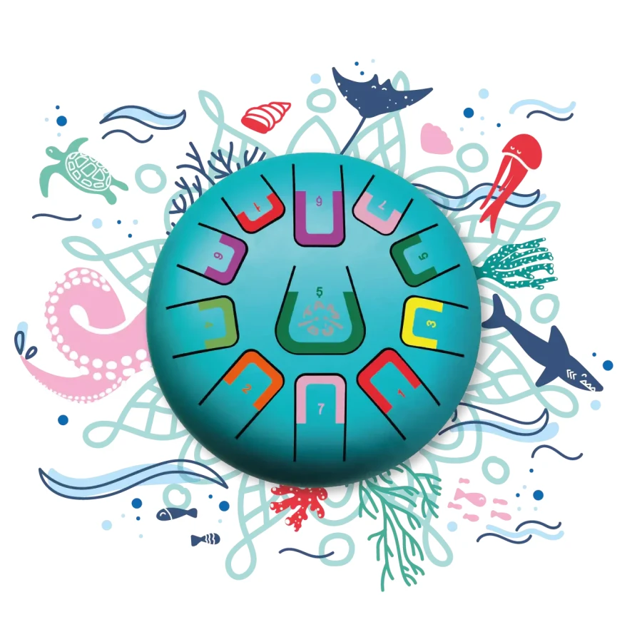 Bębenek językowy Tambu śr. 20cm - Under the sea / Juegaconmigo