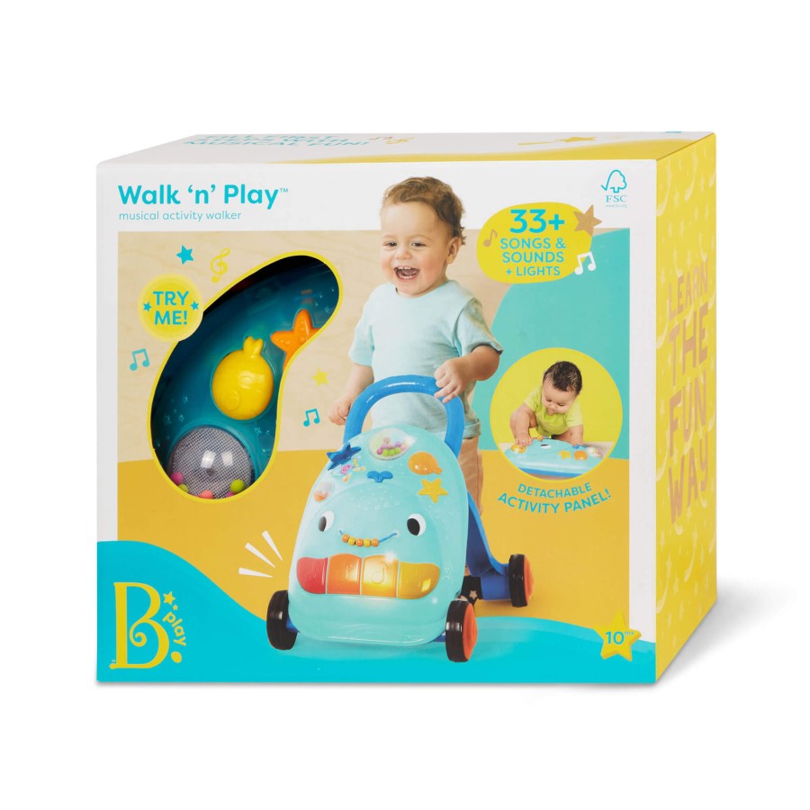 Walk 'n’ Play– muzyczny chodzik-pchacz z odpinanym panelem interaktywnym / B.toys