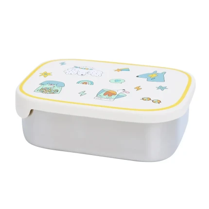 Lunchbox ze stali nierdzewnej z wyjmowanymi przegródkami - Funky Dogs / The cotton cloud