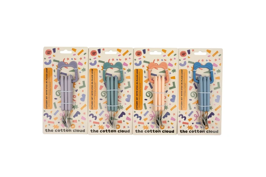 Zestaw sztućców z pętelką - Cobalt / the cotton cloud