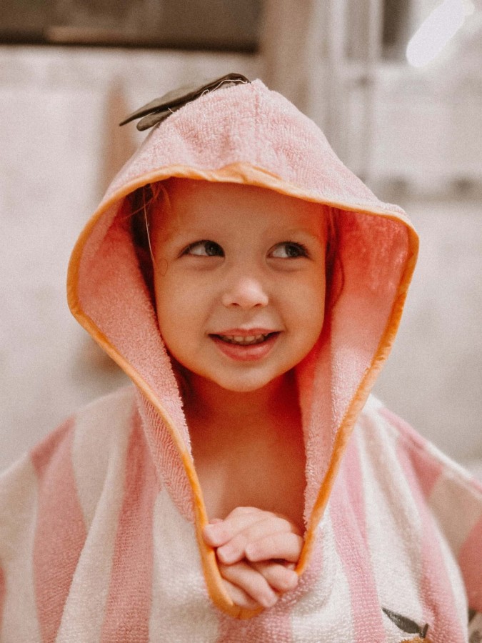 Ponczo z kapturem - Mandy Mandarine / the cotton cloud