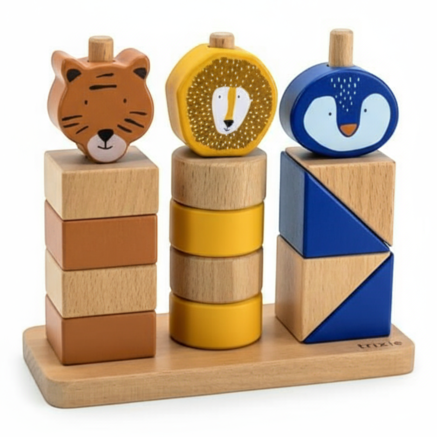 Animals Drewniane klocki - nowa wersja / Trixie