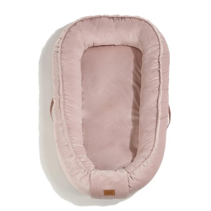 Kokon niemowlęcy BEST NEST VELVET PURE - SMOKE ROSE / La Millou