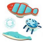 Zestaw z masą plastyczną OCEAN 18m+ / Djeco DJ09033