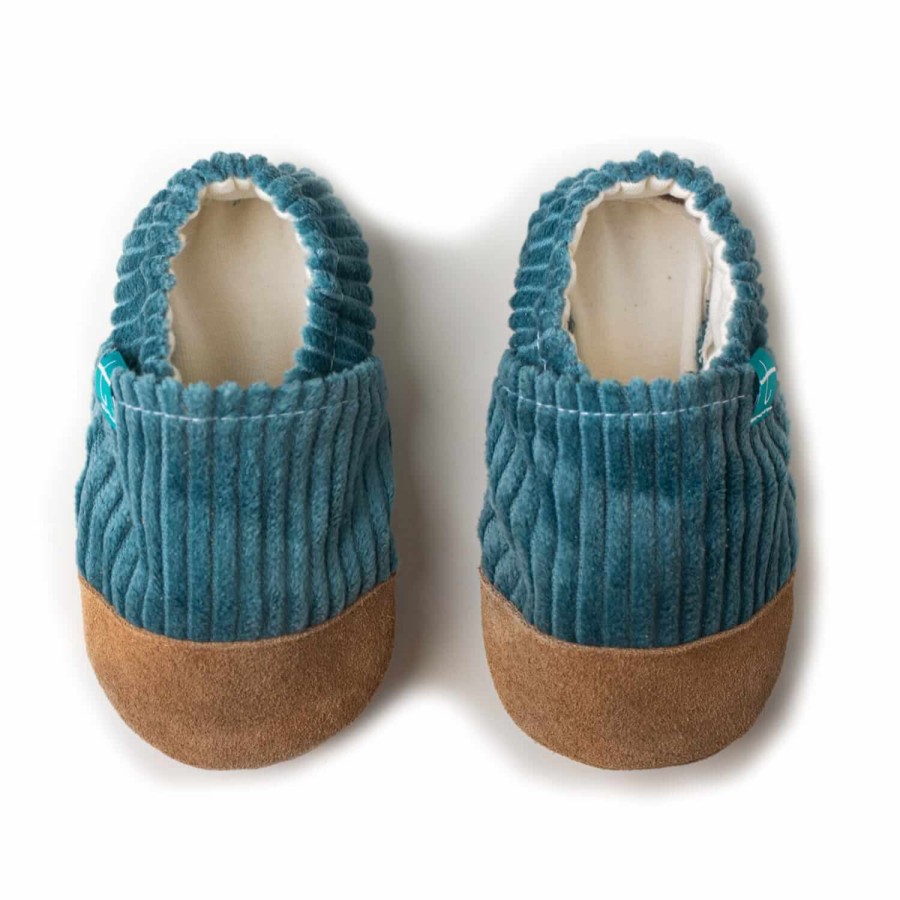 Kapcie do domu, żłobka, przedszkola - Cuddly Moss, sztruks / TITOT