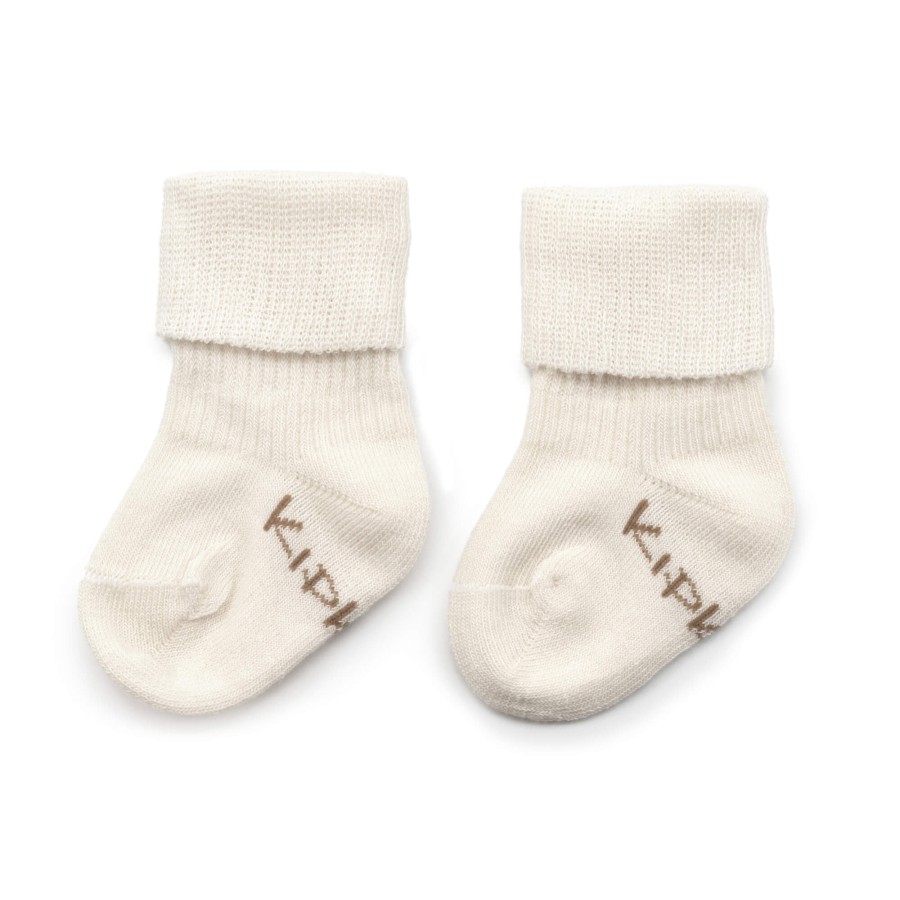 Skarpetki dla noworodków Stay-on-Socks Newborn, Off White / KipKep