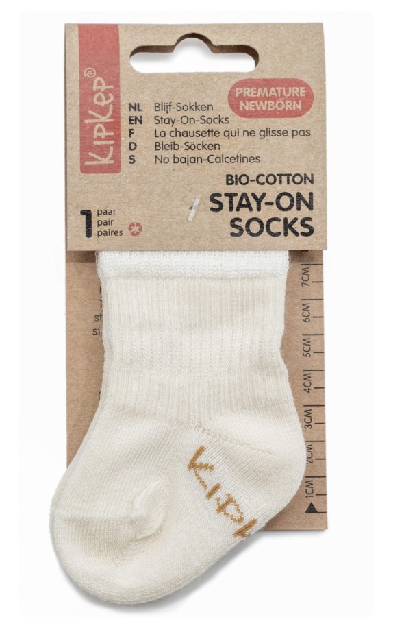 Skarpetki dla noworodków Stay-on-Socks Newborn, Off White / KipKep