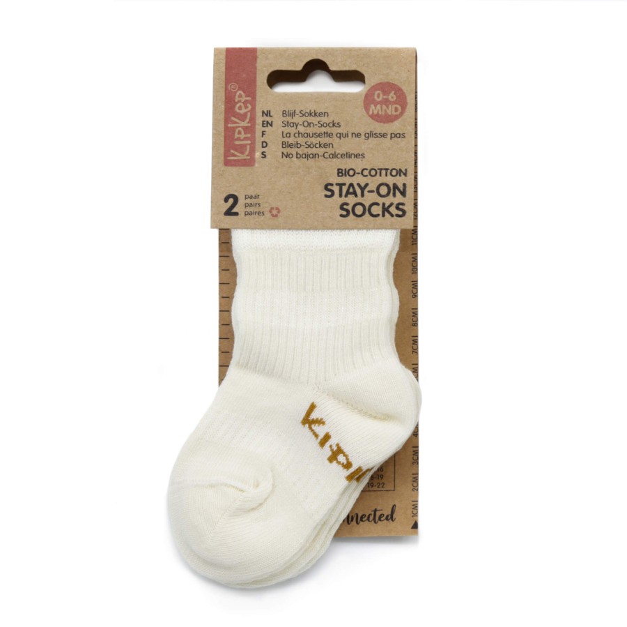 Skarpetki niemowlęce Stay-on-Socks, Off White / KipKep