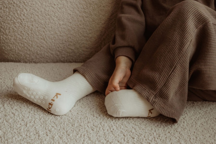 Skarpetki z antypoślizgiem Stay-on-Socks Antislip, Off White / KipKep