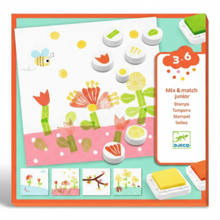 Zestaw artystyczny malowanie stempelkami KWIATY 3+ / Djeco