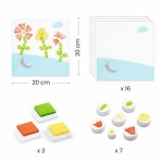 Zestaw artystyczny malowanie stempelkami KWIATY 3+ / Djeco