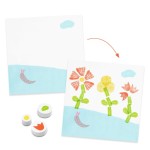 Zestaw artystyczny malowanie stempelkami KWIATY 3+ / Djeco