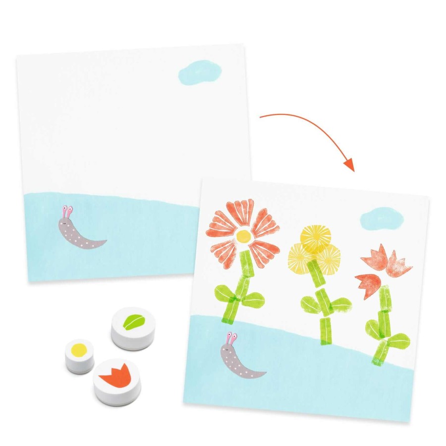 Zestaw artystyczny malowanie stempelkami KWIATY 3+ / Djeco