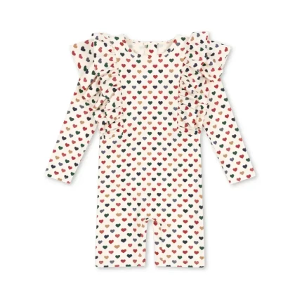 Kombinezon kąpielowy Manuca Frill - coeur colore / Konges slojd