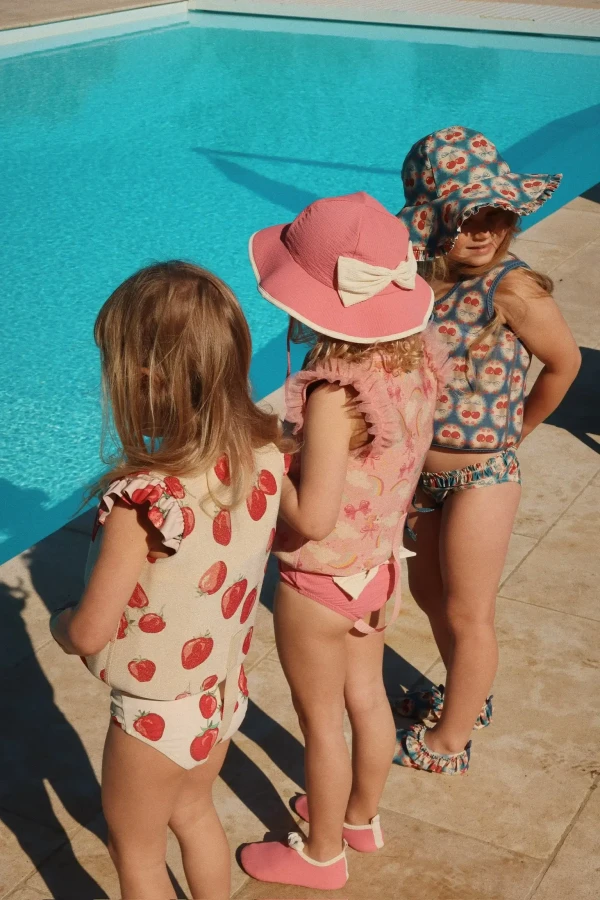 Kamizelka neoprenowa do nauki pływania Ellis - cherry bow blue / Konges slojd