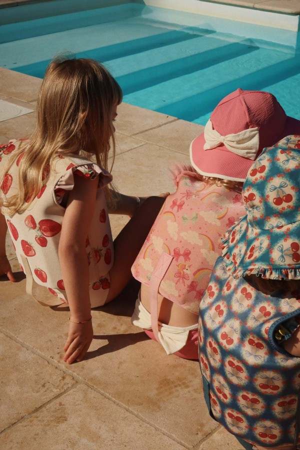 Kamizelka neoprenowa do nauki pływania Ellis - cherry bow blue / Konges slojd