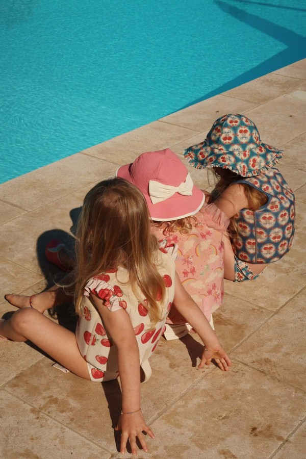 Kamizelka neoprenowa do nauki pływania Ellis - cherry bow blue / Konges slojd