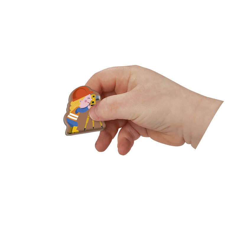 Magnetyczna układanka Plac budowy Magnetibook  / Janod
