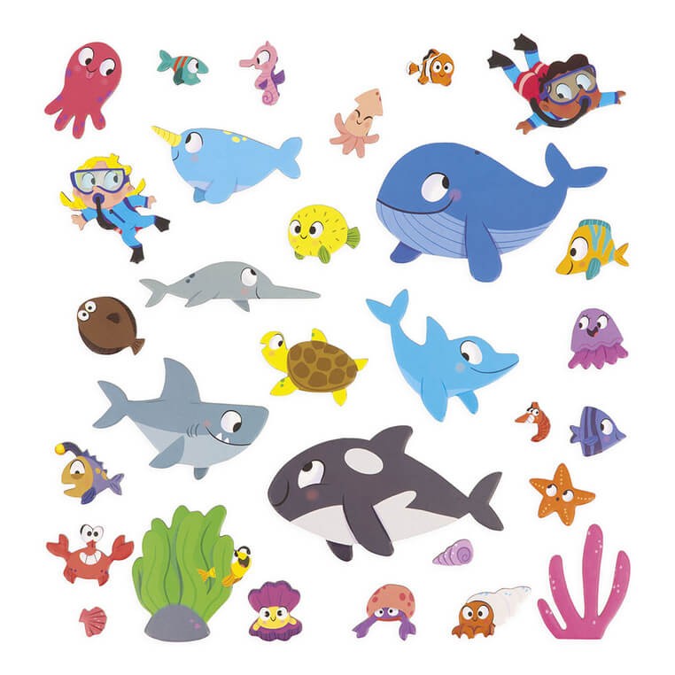 Magnetyczna układanka Magneti'stories Podwodny świat 3+ / Janod