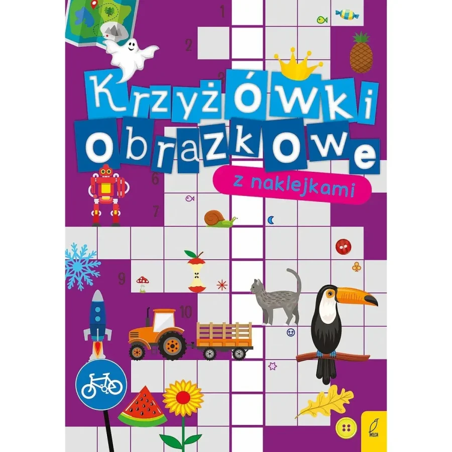 Krzyżówki obrazkowe z naklejkami / Wydawnictwo Wilga