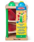 Drewniana wieża przebijanka z kolorowymi kulkami i młotkiem / Melissa & Doug