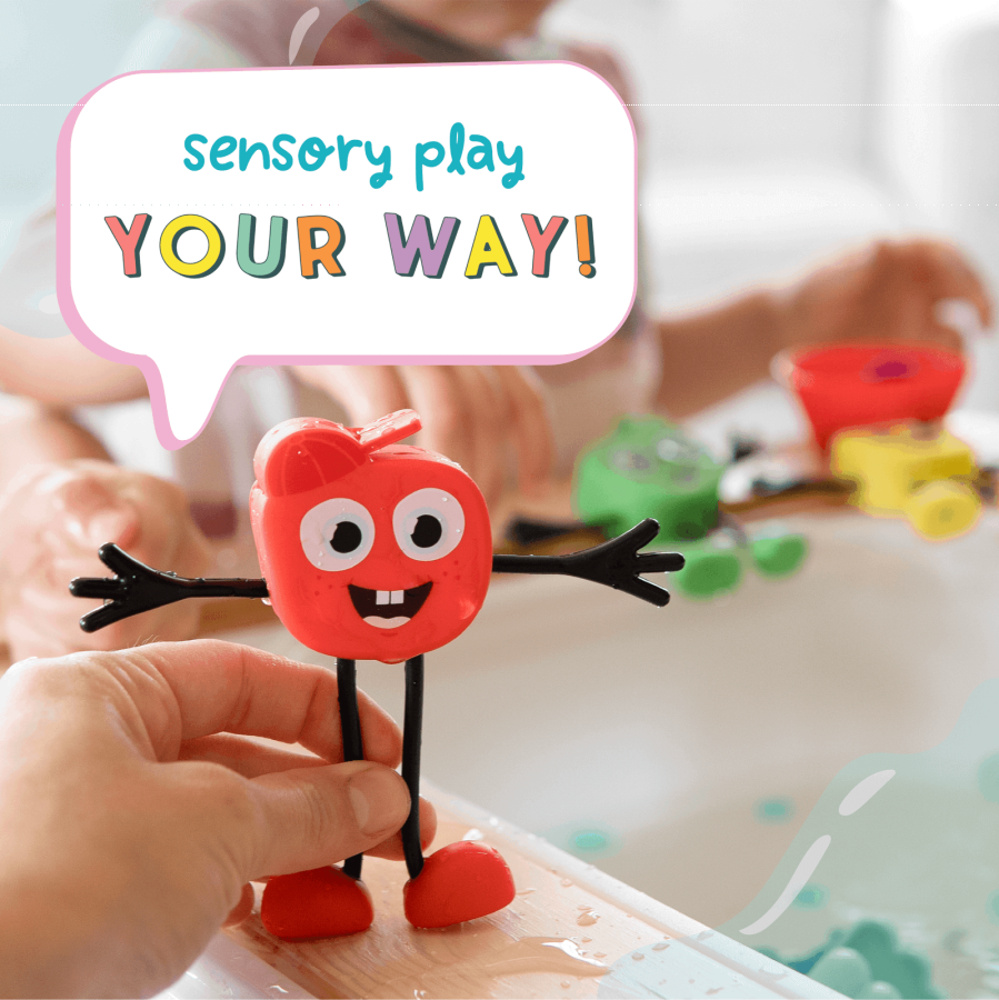 Postać do kąpieli Sammy - zestaw z dwiema kostkami sensorycznymi świecącymi w wodzie / Glo Pals