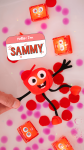 Postać do kąpieli Sammy - zestaw z dwiema kostkami sensorycznymi świecącymi w wodzie / Glo Pals