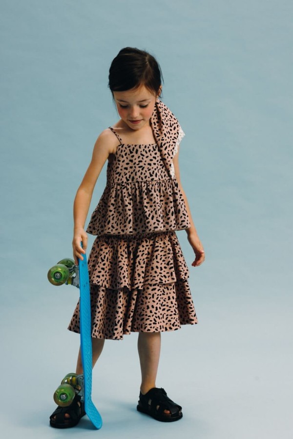 Spódnica Falbany - cętki brązowe / Dear Sophie