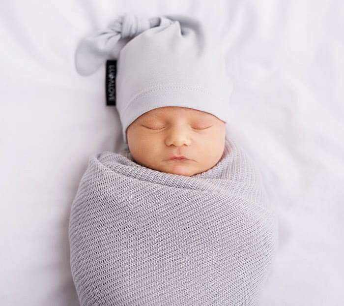 Lekki, dzianinowy kocyk - mgiełka Szary / Lullalove