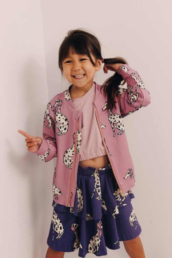 Spódnica Falbany - dalmatyńczyk śliwkowy / Dear Sophie