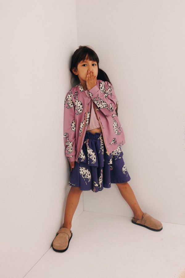 Spódnica Falbany - dalmatyńczyk śliwkowy / Dear Sophie