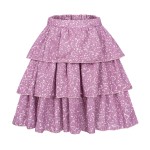 Długa Spódnica Fale - ciapki różowe / Dear Sophie