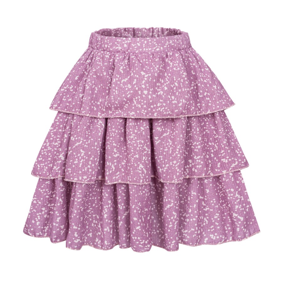 Długa Spódnica Fale - ciapki różowe / Dear Sophie