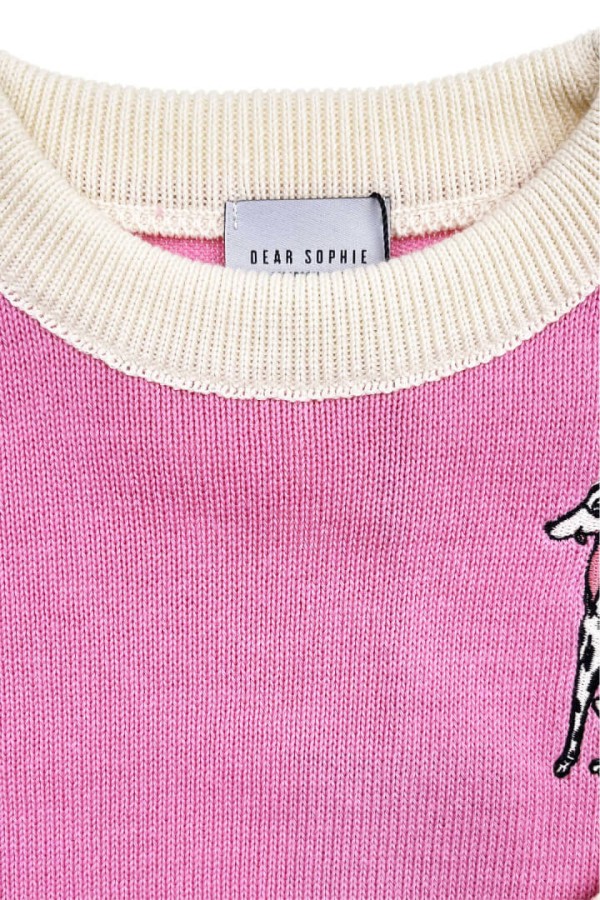 Sweter - dalmatyńczyk różowy / Dear Sophie
